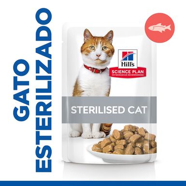 Hill's Science Plan Sterilized Young Adult Salmão saquetas para gatos